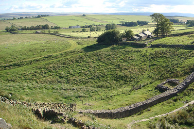 the view of the wall and countryside