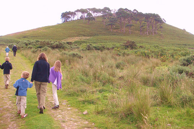 climbing to see the remains of an iron age hill fort