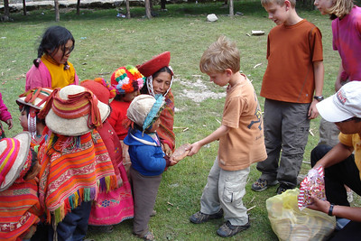 we brought bread and candy for the local kids