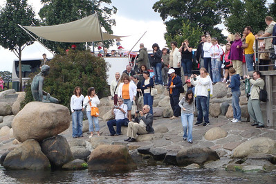 the Little Mermaid and her many admirers, can you spot her?