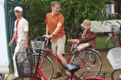 getting ready for a bike ride through the surrounding villages