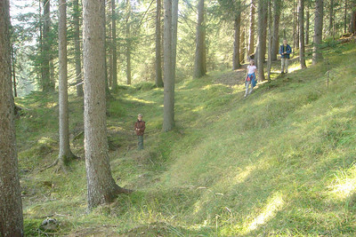 hiking along the ski trails