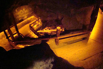 more stairs going deeper into the mine