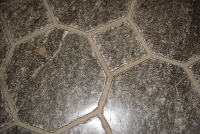 the salt floor tiles in the cathedral