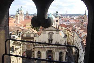 view from the tower on the Charles Bridge