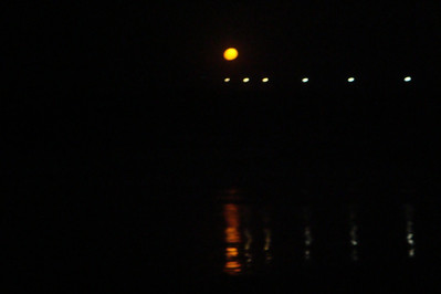 moonrise over the Pacific Ocean
