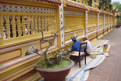 cleaning and painting is going on everywhere getting ready for Tet