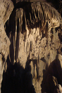 stalactites flowing like curtains