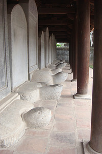 turtle staelae with the names of graduates from the Temple of Literature