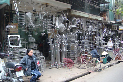 we passed streets devoted to different crafts, this one is clearly metal working