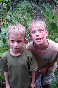 the boys looking very, very scary
