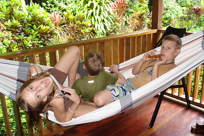 hanging out in a hammock