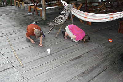 the best fishing was between the boards of the dock