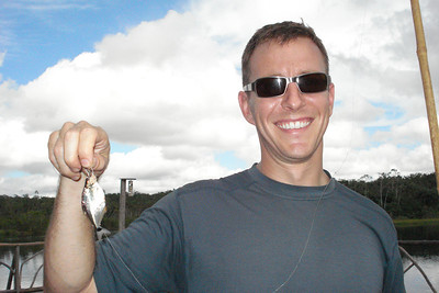 Clay didn't catch any pirahna, but he got this monster sardine