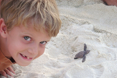 some posing with a hatchling