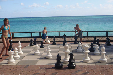 playing some giant chess between snorkel trips