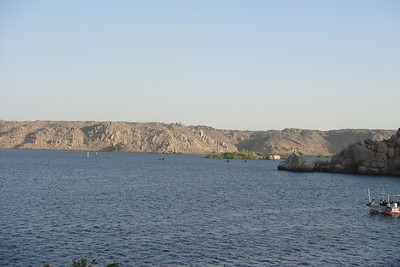 the original location of the temple was on the island just barely visible after the dam