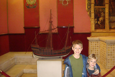 a model of Columbus' Santa Maria in the Alcazar