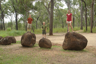 posing on some rocks