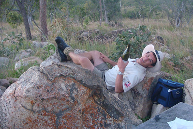 Levi relaxed with some champagne before driving us back (just kdding)