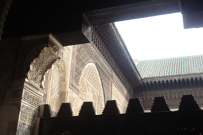 looking inside one of the 320 mosques in the Fes medina