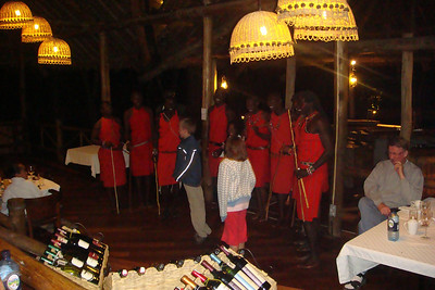 Nate and Rachel dancing with the Samburu