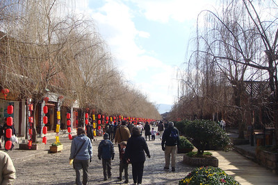 walking the streets of the old town, New Year's excitement in the air