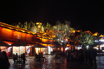 the old town at night