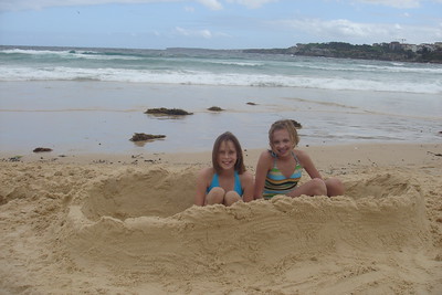 after the bluebottle stings, we opted for making sandcastles