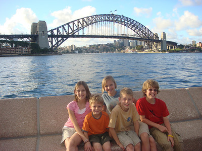 kids and bridge pose