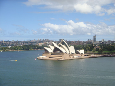 the Sydney Opera House from the bridge