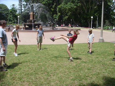 hackysacking in Hyde Park