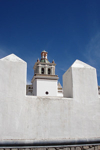 the church is built with Moorish style mosaic tiles