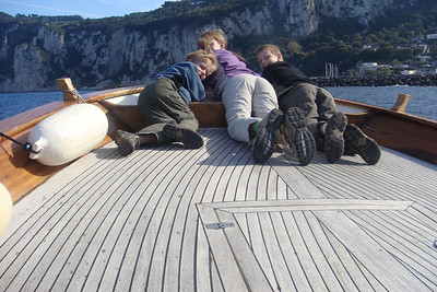 the kids loved being on this small boat