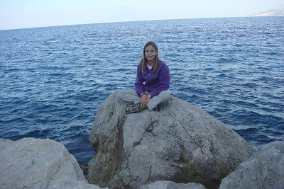 back down on the rocky beach