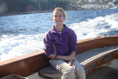 riding around Capri on Allesandro's boat