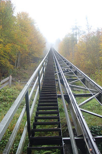 riding the funicular to the clouds