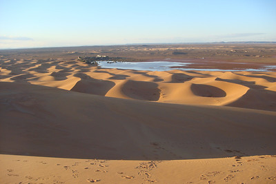 recent rains created a temporary lake