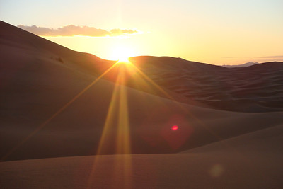 a series of sinking sun photos