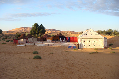 our camp at sunrise