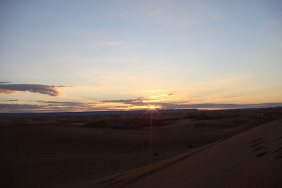 watching the sunrise in the morning