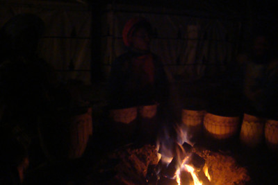 listening to the drums around the camp fire