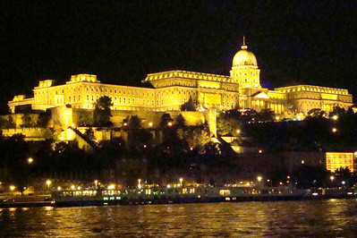 a view of Buda Castle from the Pest side of the Danube