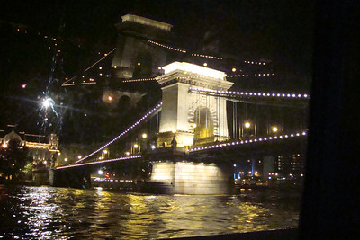 fireworks near the Chain Bridge on our Danube cruise