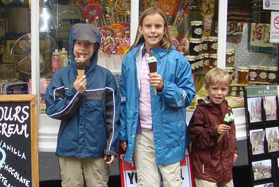 it's never too rainy for ice cream with a flake
