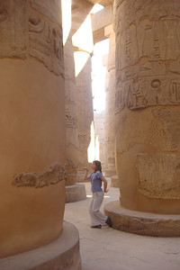 Meredith striking her best Egyptian pose (we never saw anything acutally carved this way)