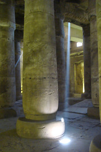 a cool beam of light at the temple of Seti in Abydos