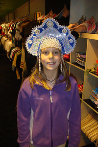 Alayna in a Russian folk dancing hat