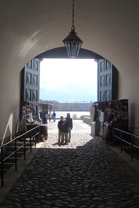 under the ramparts of the Peter & Paul Fortress,