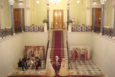 the foyer at the theatre where we watched the Russian folk show